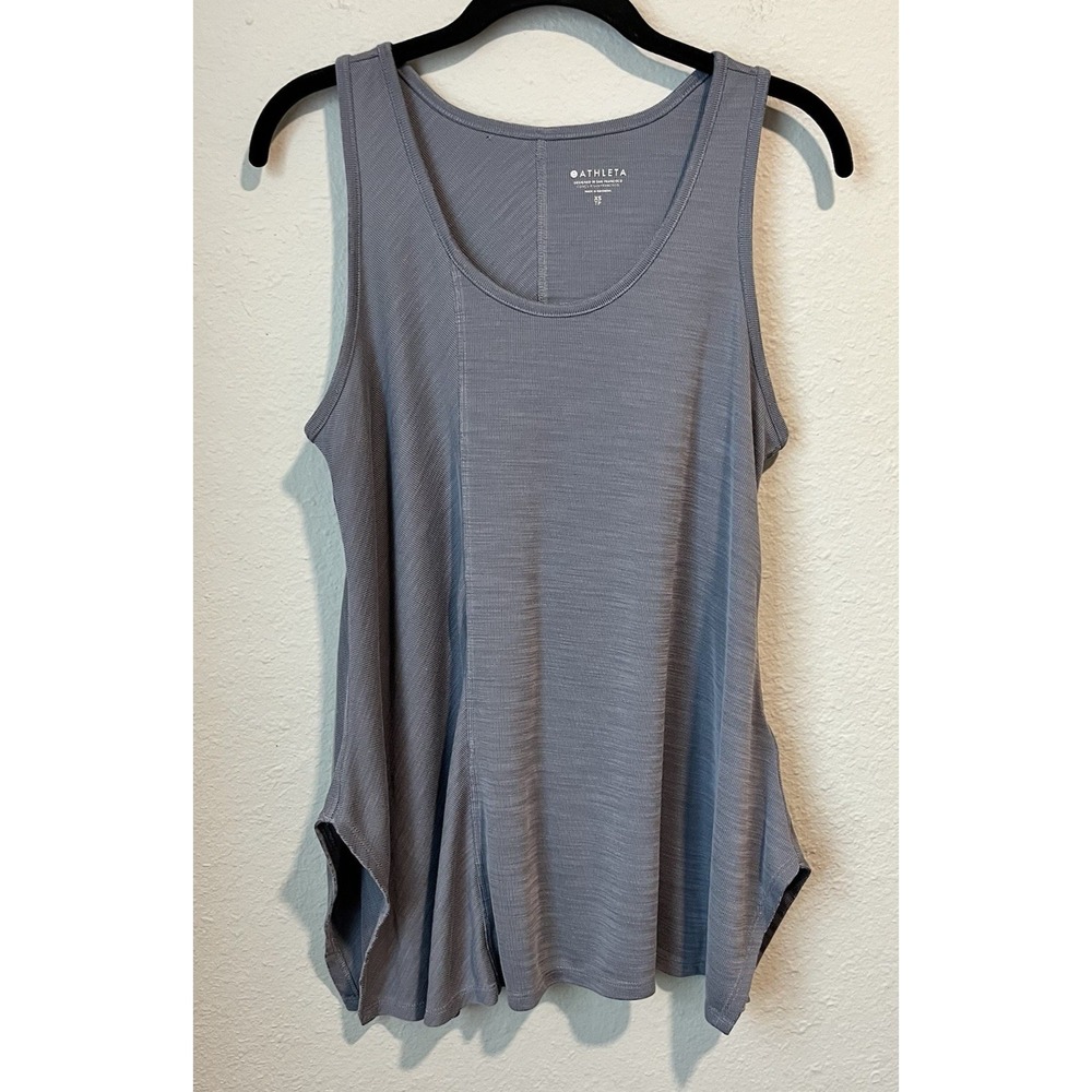 Athleta Women's Tank Top XS Gray Relaxed Comfy Athletic Modal Blend